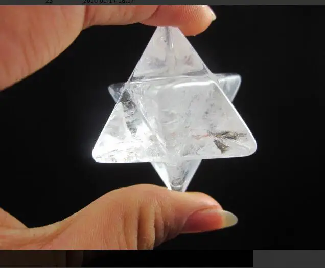 Afa88002 + Натуральный Клир Кварцевый Меркаба Звезда Большой спутник белый | Дом и сад