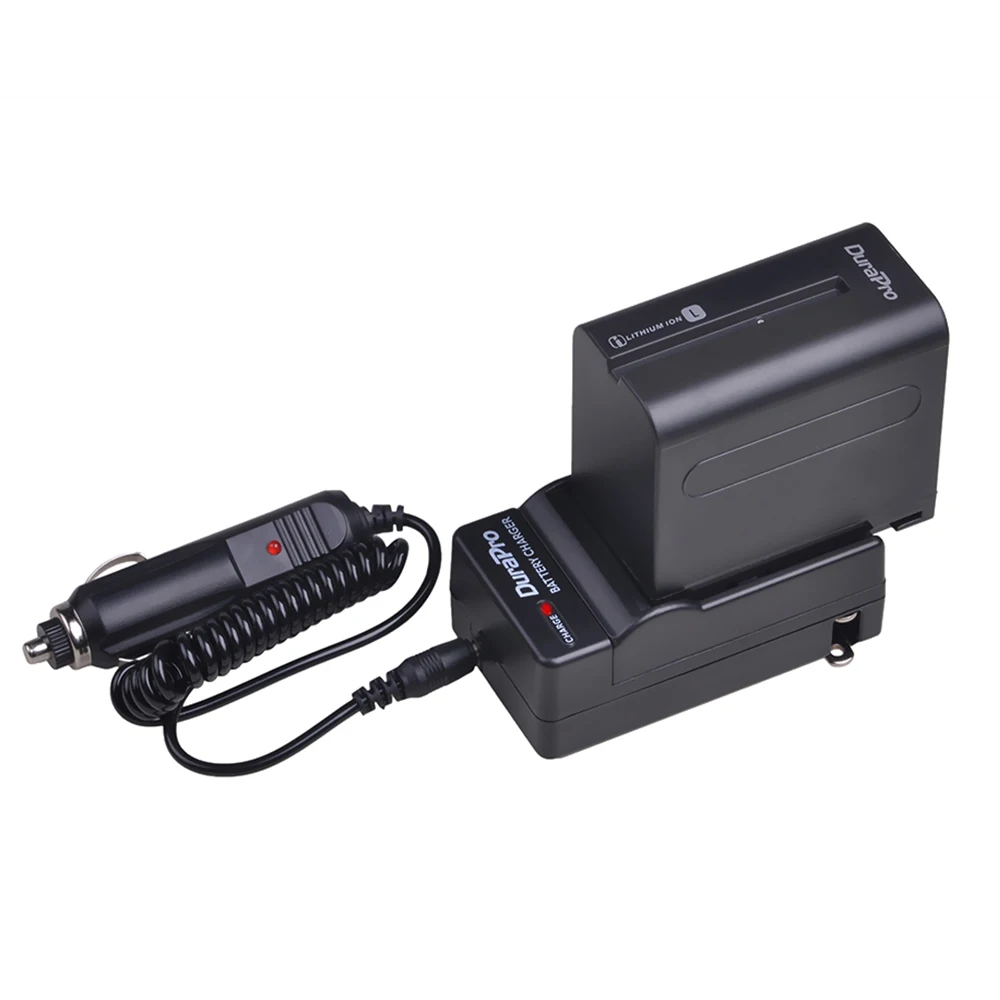 DuraPro 7200 мАч NP-F960 NP-F970 батарея + настенное/Автомобильное зарядное устройство для SONY NP F960 F970 F950 F330 F550 F570 F750 F770 MC1500C 190P