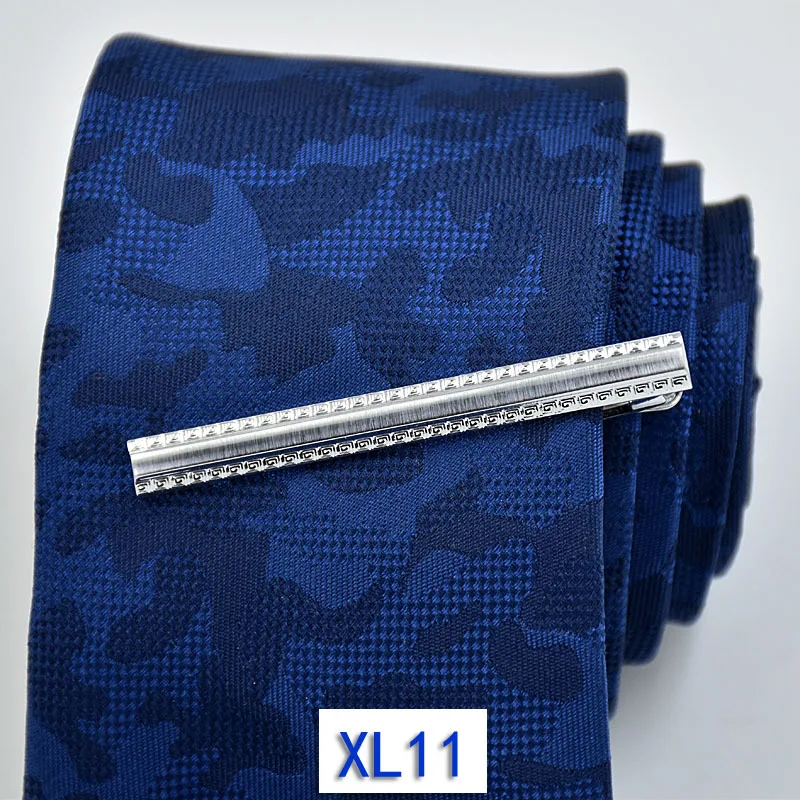 XL11 Простой металлический Серебряный зажим для галстука для мужчин Свадебный галстук застежка зажим для галстука джентльмен галстук бар блестящая резинка булавка для мужчин s подарок Hanukka - Окраска металла: XL11