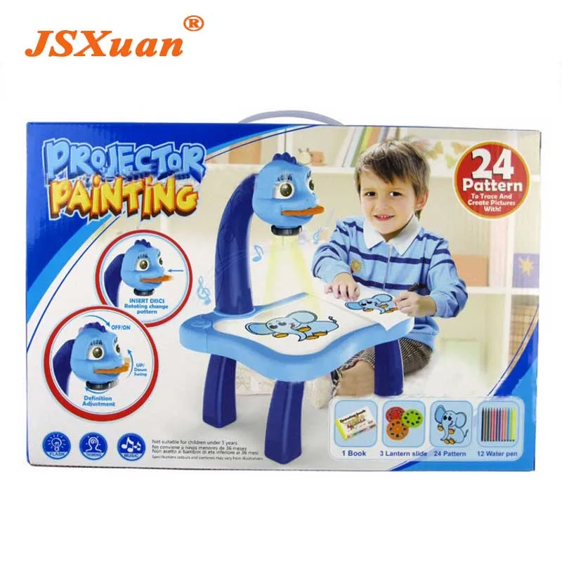 Стол для рисования JSXuan детский обучающая игрушка с проекционной функцией