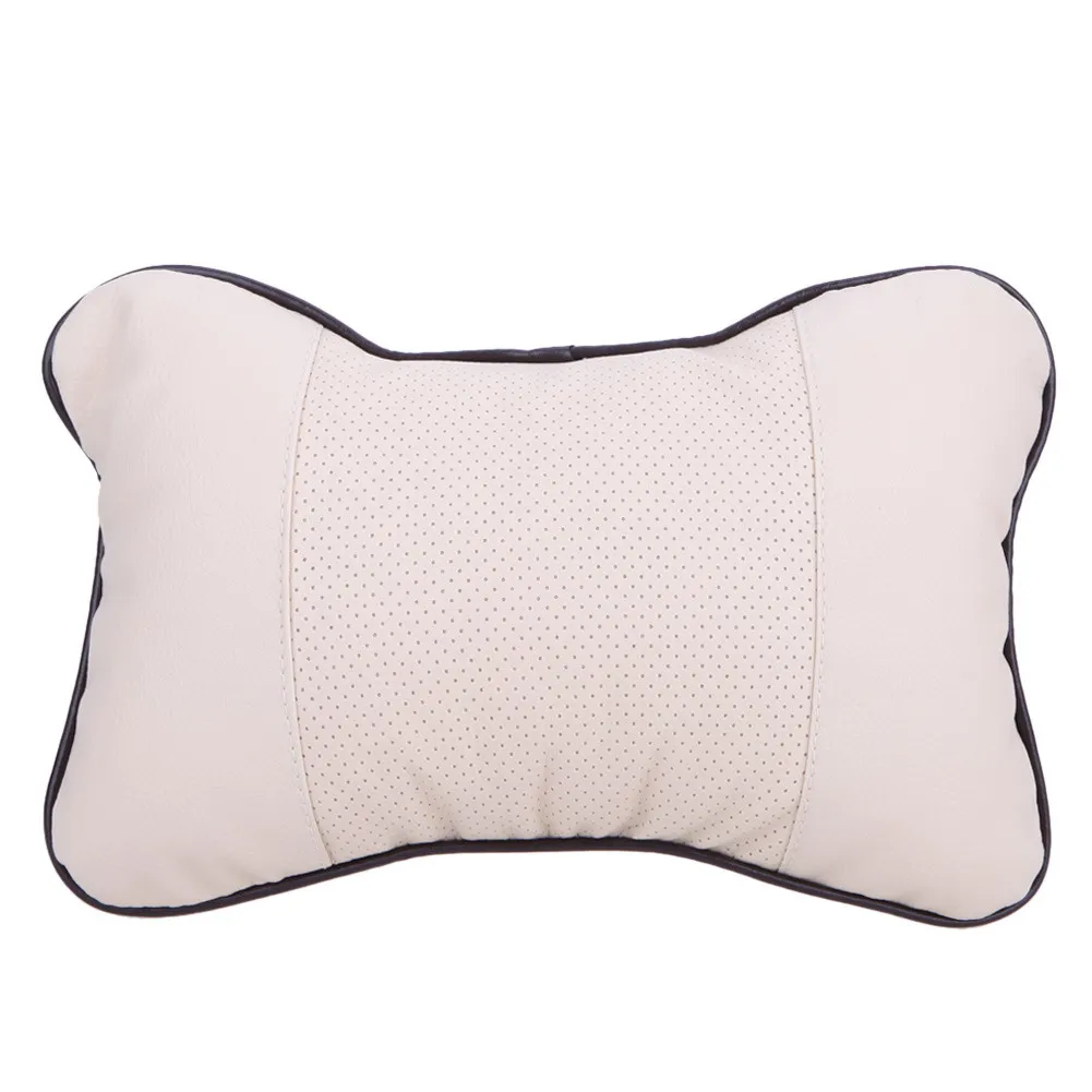 1 шт. Автомобильная подушка кожаный шейный подголовник супер мягкий чехол из пены