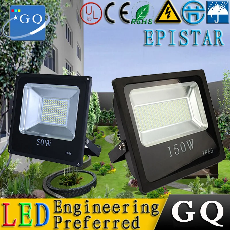 

50pcs/lot10W-100W square LED Flood Light Outdoor Waterproof Decoration Garden Spot Lighting AC 85-265V Warm White/Cool White