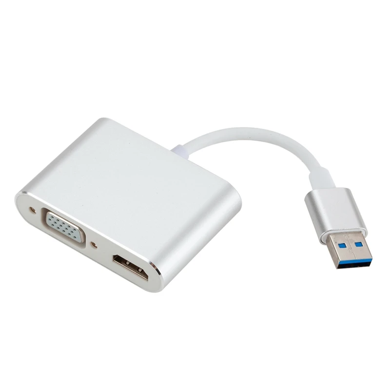 Usb3.0 к Hdmi Vga адаптер 4K Hd 1080P мульти дисплей 2 в 1 Usb конвертер аудио видео кабель для