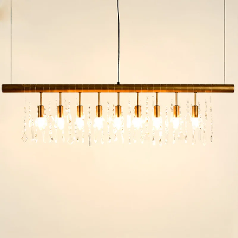LOFT American Pendant Light Retro Iron Lamp For Bedroom Home Mall Shop Store Dining Room Restaurant Coffee E27 Bulb Crystal | Освещение