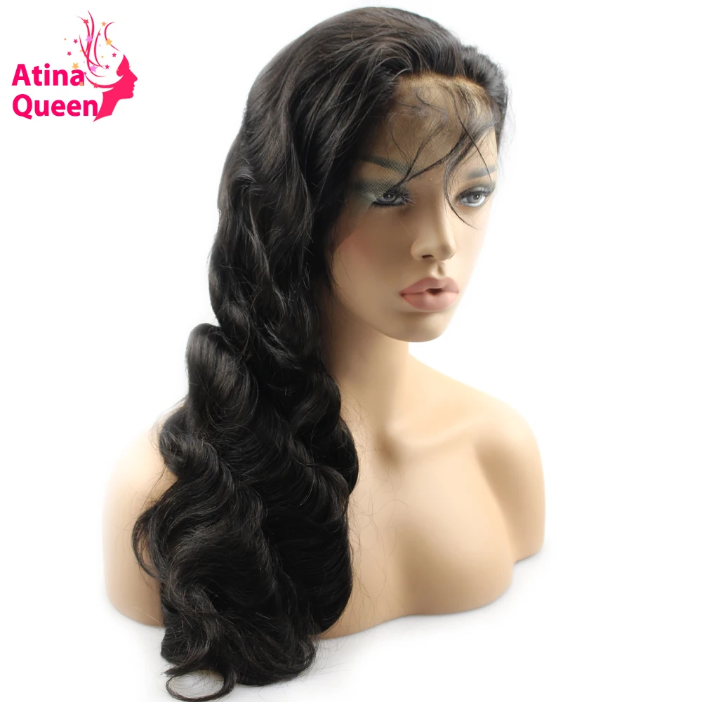 Atina Queen 180 плотность 360 синтетический фронтальный парик с волосами младенца Волна