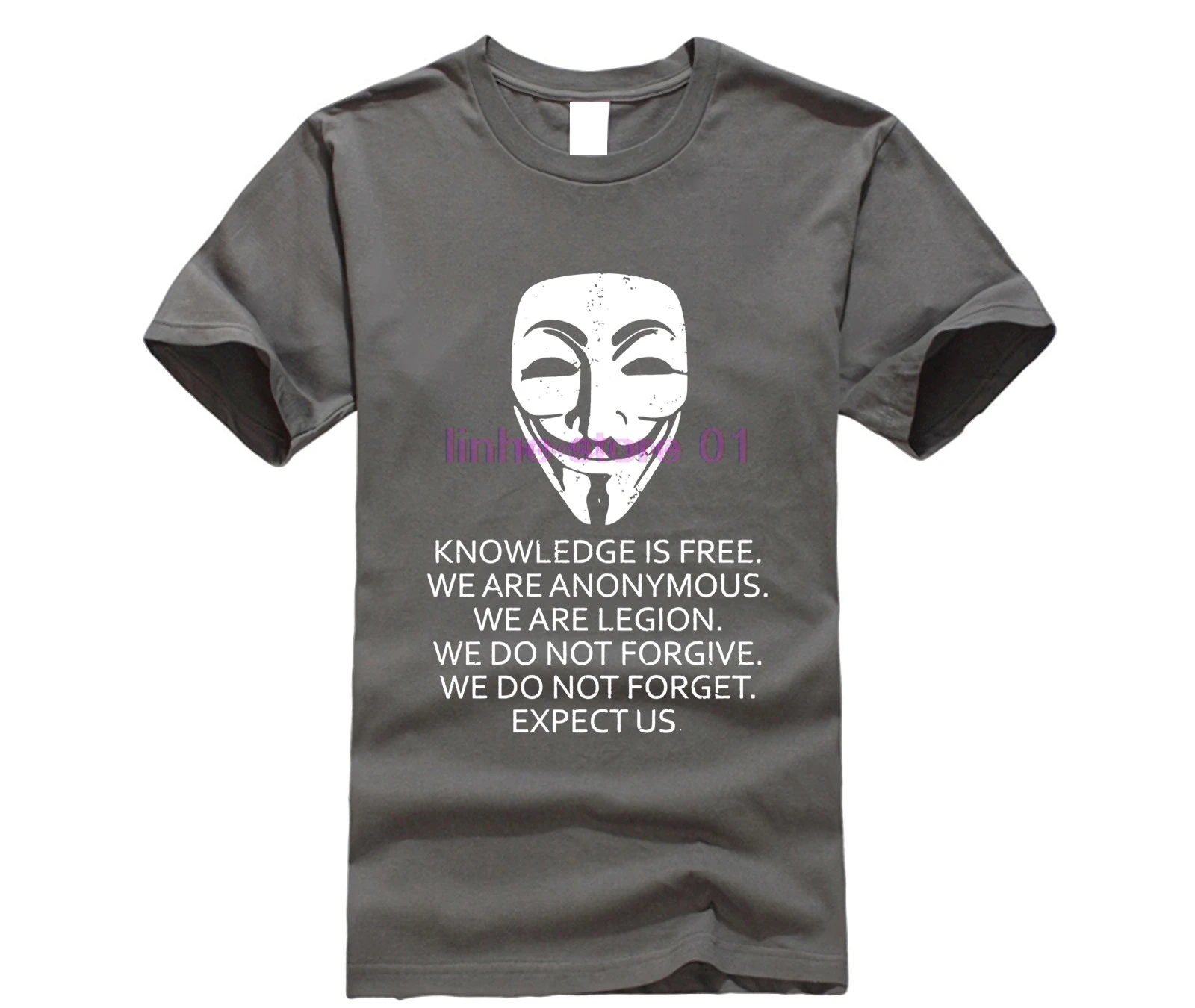 Познание свободная футболка Guy We Are Fawkes Anonymous Computer Science Hacker 2019 дизайн мужская