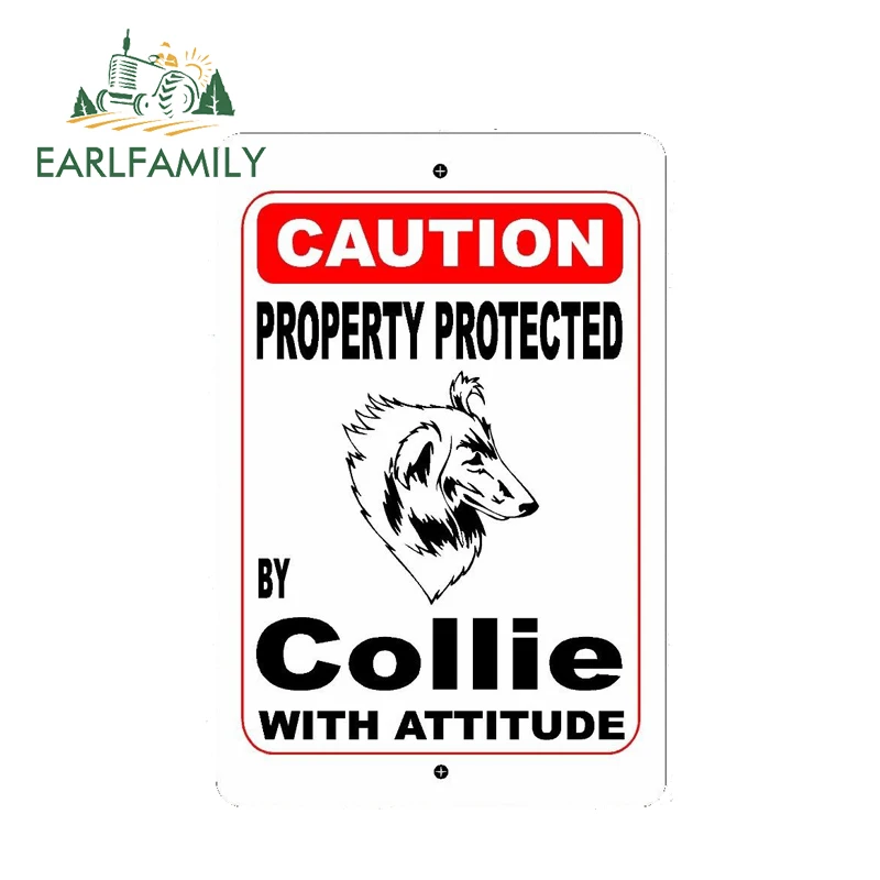 EARLFAMILY 13 см x 8 7 собственность защищенная колли собака порода с отношением