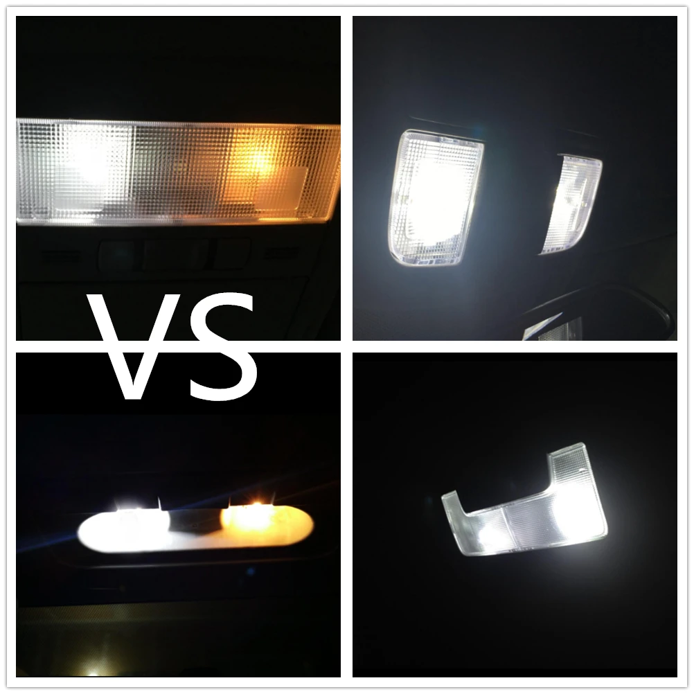 WLJH 12x светодиодный 36 мм C5W белый CANbus лампы 2835SMD интерьерные номерного знака для BMW