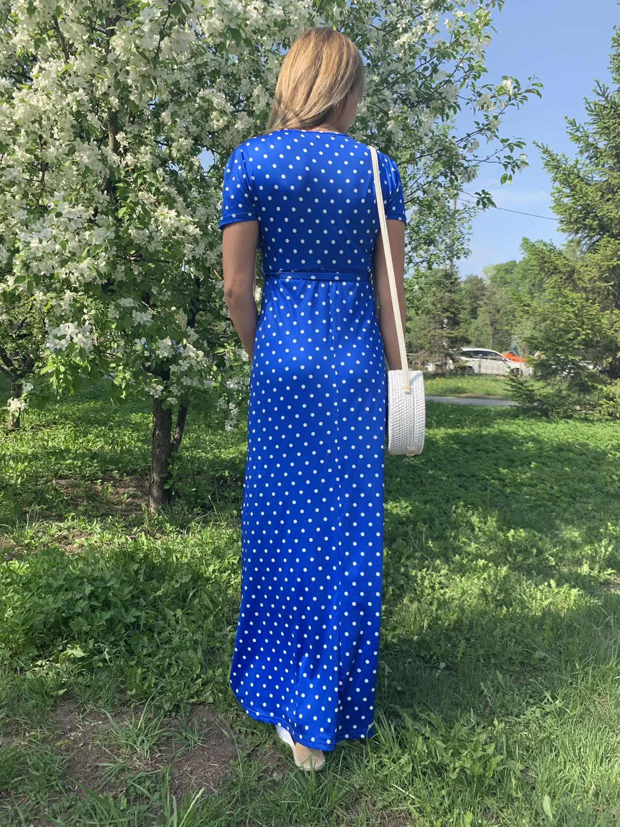 Sisjuly Лето Макси Платья Женщин Горошек Sexy Robe Vintage Свинг Зашнуровать Тонкий Женский