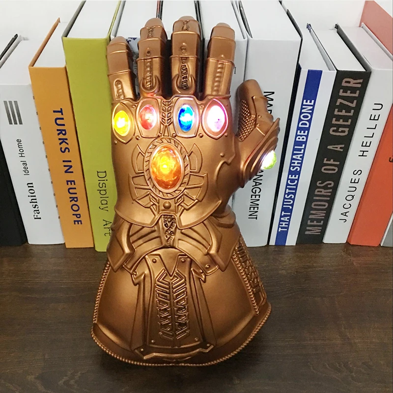 Мстители Endgame Бесконечность Gauntlet Косплей танос светодиодный свет ПВХ экшен