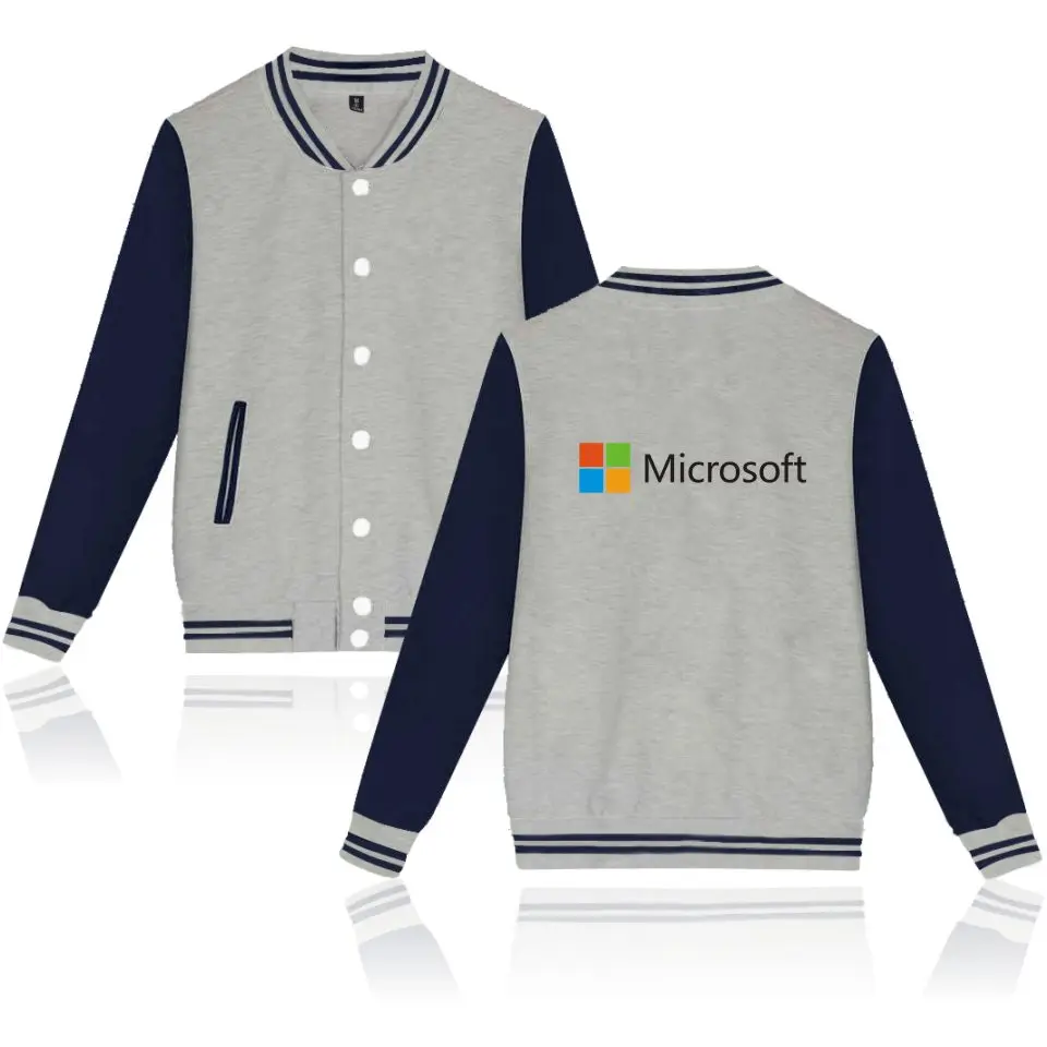 WEJNXIN Прохладный Google microsoft графический толстовки Бейсбол куртки Для женщин мужчин