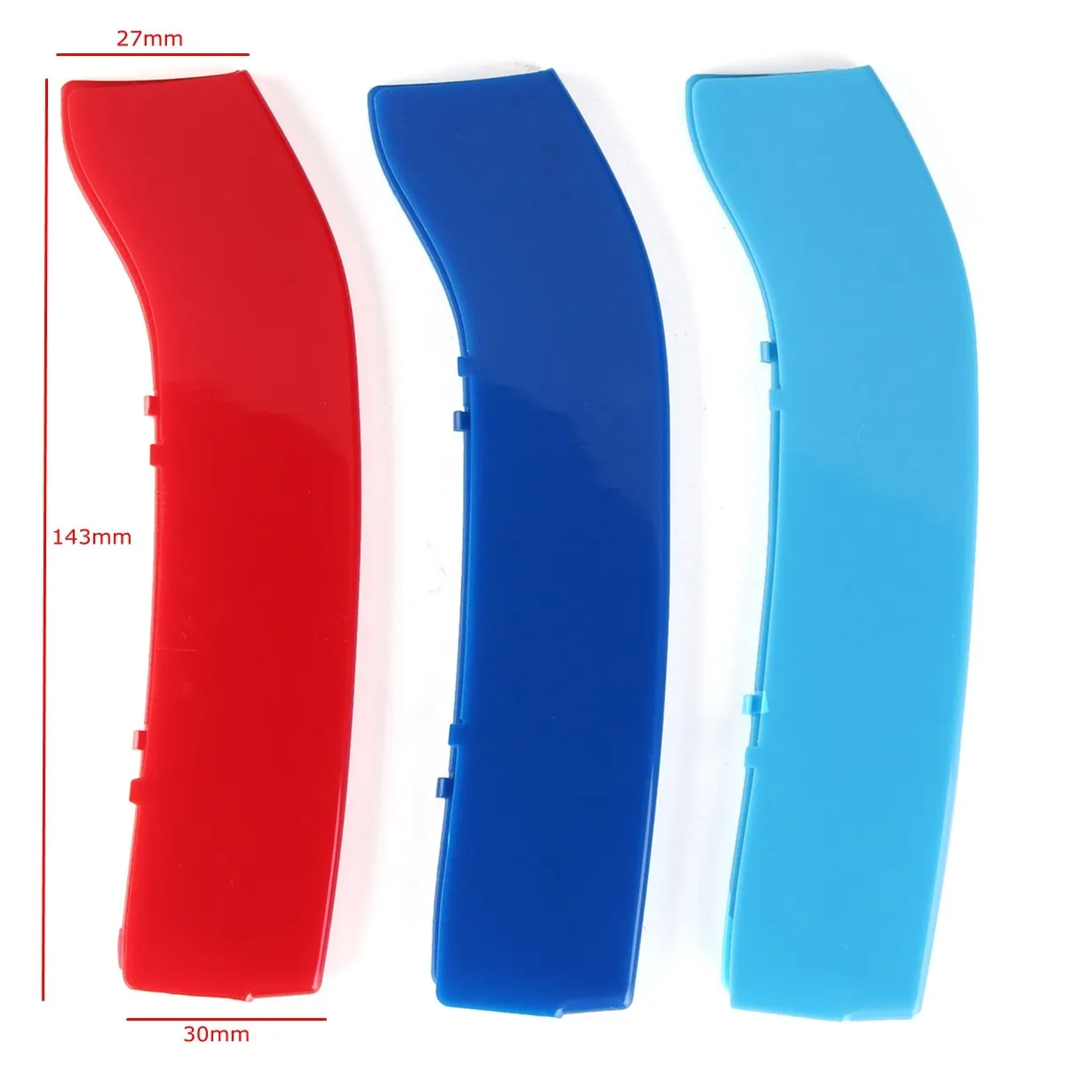 Трехцветная Передняя 8 направляющая решетка радиатора декоративная накладка ABS