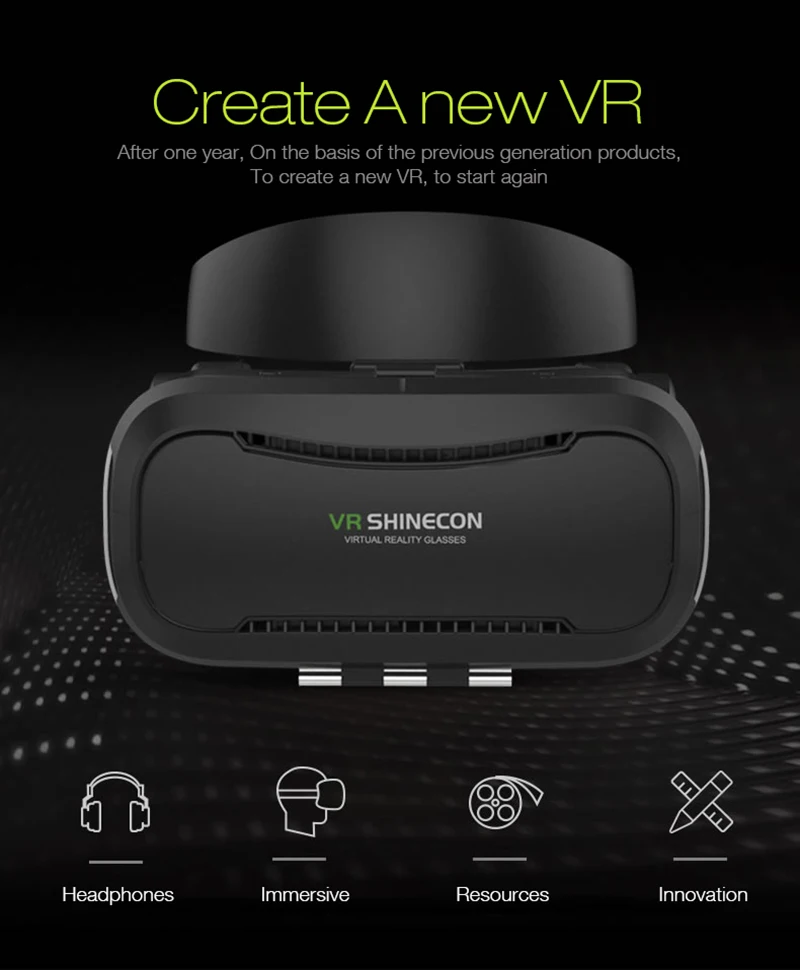 VR Shinecon 4,0 стерео Google Cardboard 3D очки смартфон Виртуальная реальность 360 шлем гарнитура для 4-5,5 'для мобильного