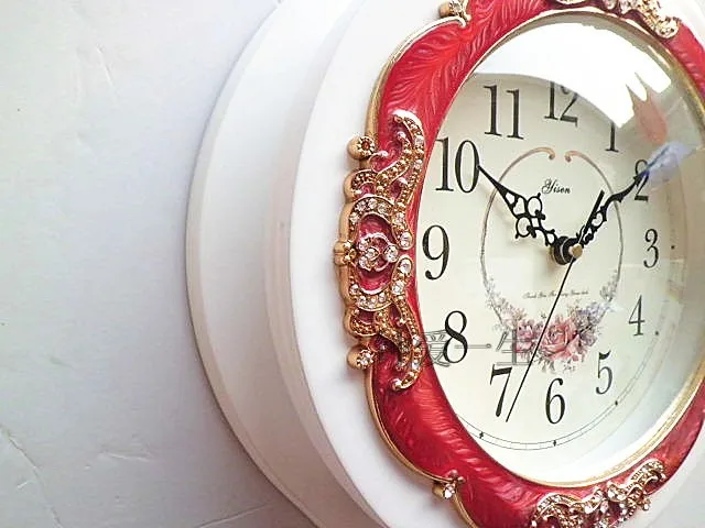 Free shipping living room wall clock mute watch European pastoral creative quartz wooden bedroom chart | Дом и сад