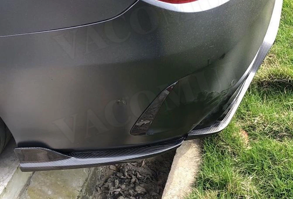 Углеродного волокна диффузор, губа на задний бампер для Mercedes Benz C class W205 C180 C200 C300 C63 4 Двери Седан- FRP приспособления для резки