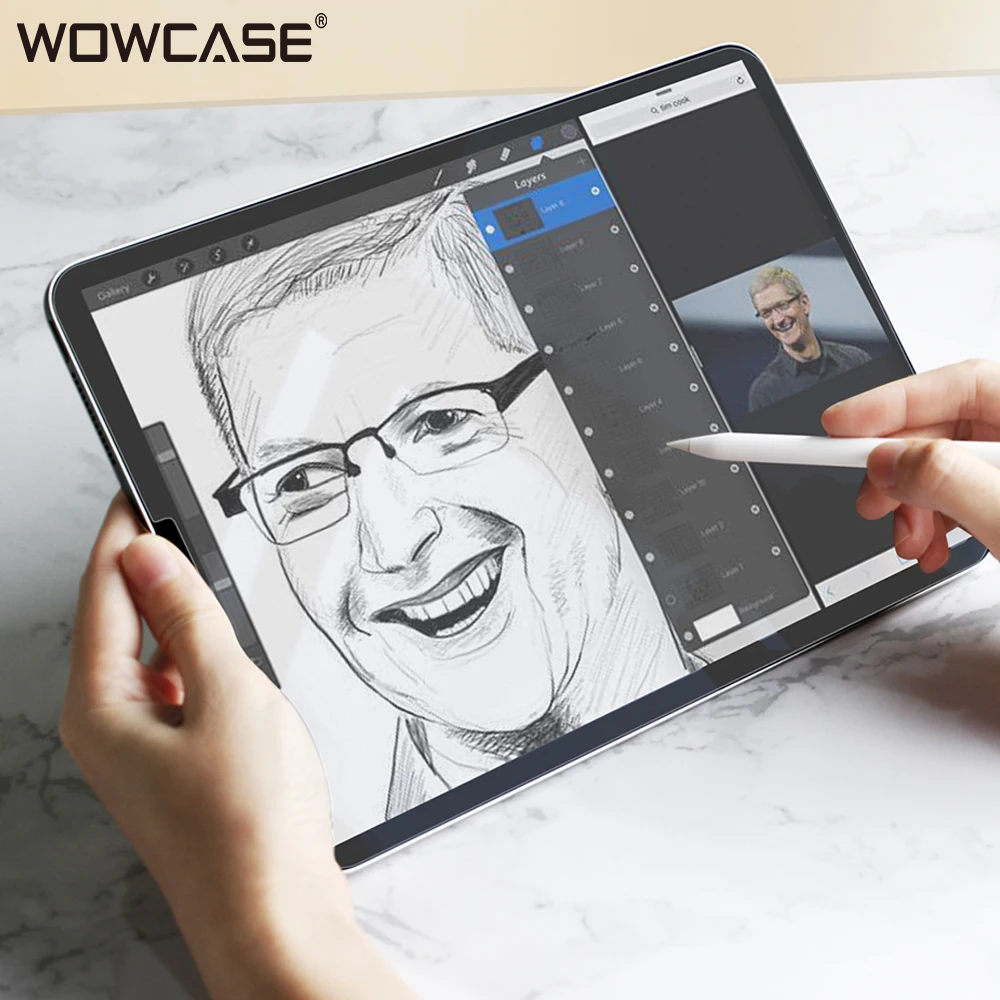 WOWCASE бумажная Защитная пленка для iPad Air 2 Air1 9,7 матовая ПЭТ Антибликовая пленка для iPad 9,7 дюйма