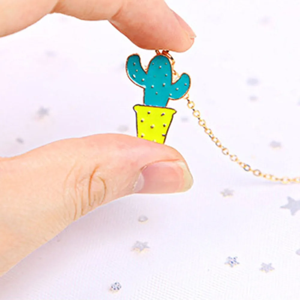 1PC Cute Cactus Bookmarks For Books Paper Page Marker Stationery School Supplies | Канцтовары для офиса и дома