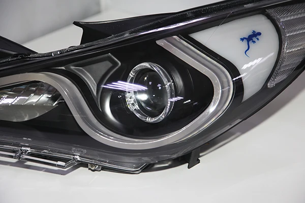 For Sonata I45 LED Strip Head Lamp For HYUNDAI 2009 2010 2011 2012 2013 Year Double Color With Daytime Running Lights