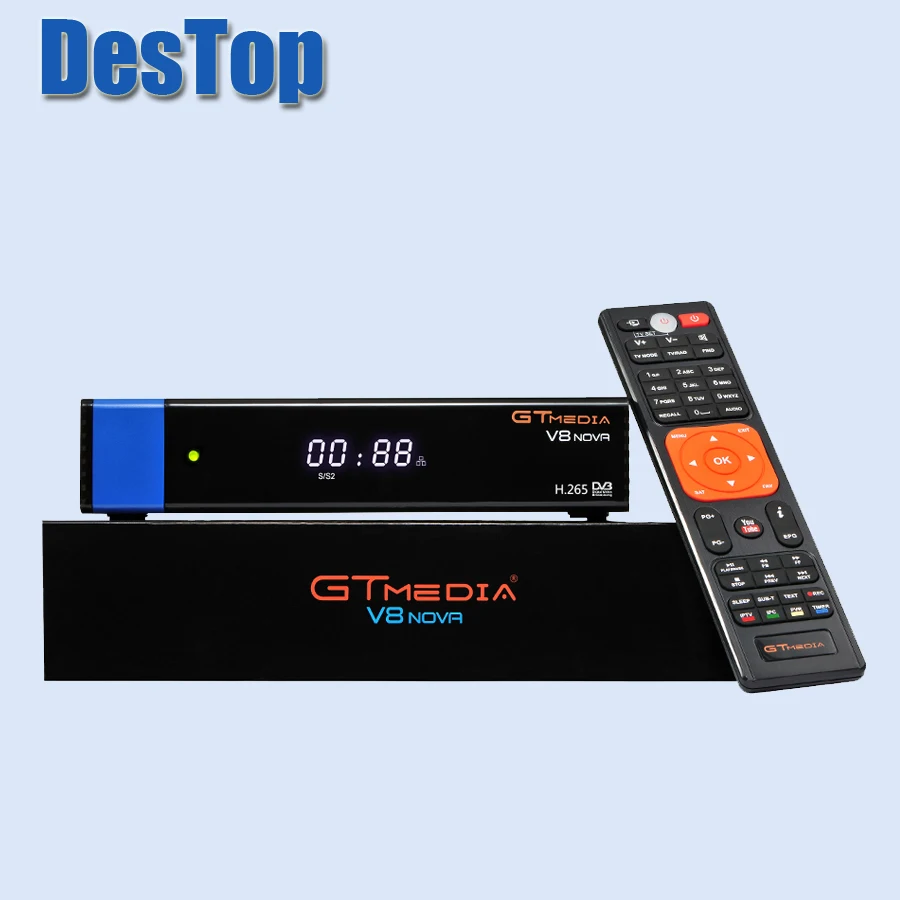 2 шт./лот GTmedia V8 Nova синий DVB-S2 спутниковый ресивер Поддержка H.265 мощность vu лучше freesat v8 супер V9 супер