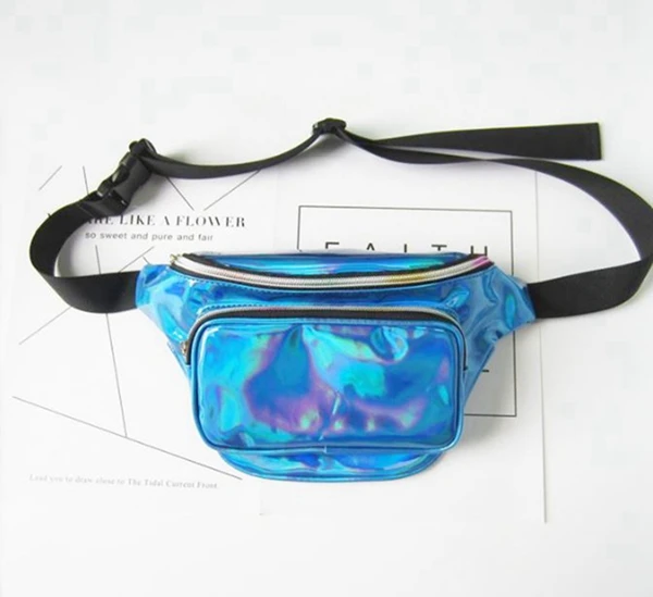 Free Shipping+Wholesale PU laser waist bag Thighbags fanny pack for women holographic leg 30pcs/Lot |