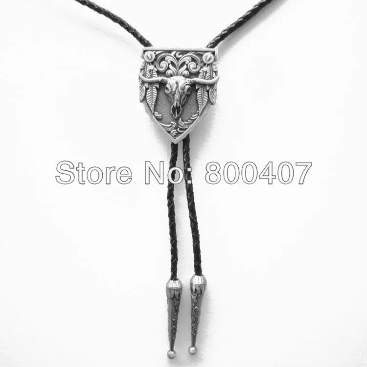 Розничная торговля Боло галстук (новое серебряное покрытие западное Родео бык