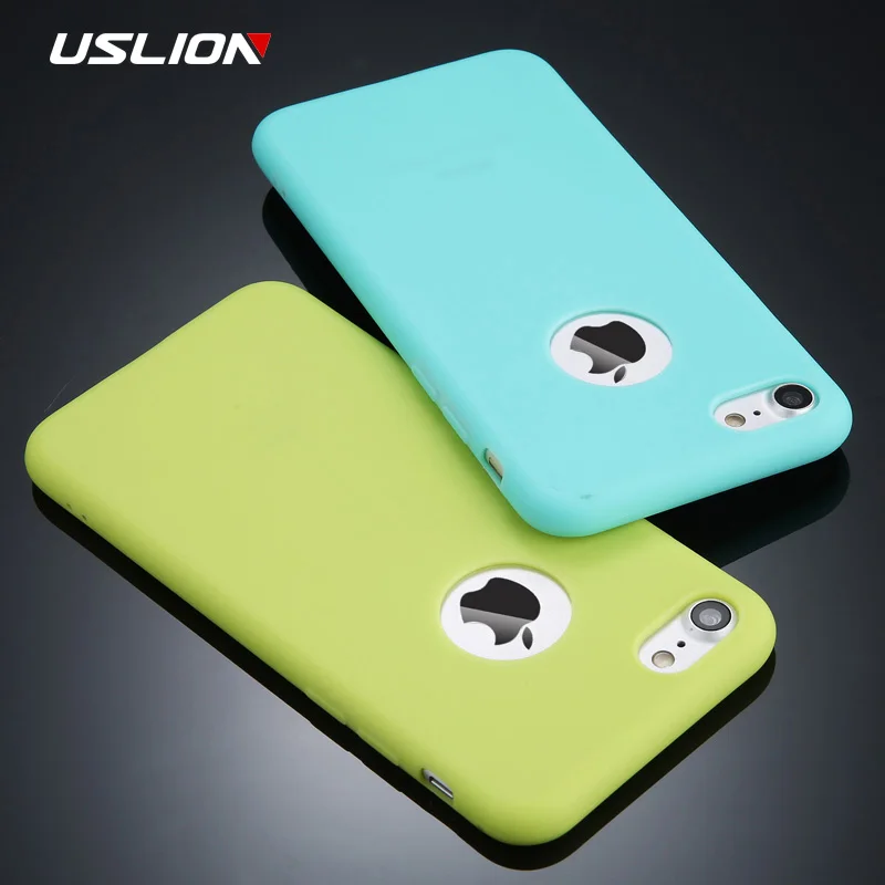 USLION чехол для телефона ярких цветов для iPhone 7 Plus, XS, XR, XS Max, мягкий силиконовый чехол из ТПУ для задней панели iPhone X, 7, 6, 6 s Plus, 5, 5S, SE