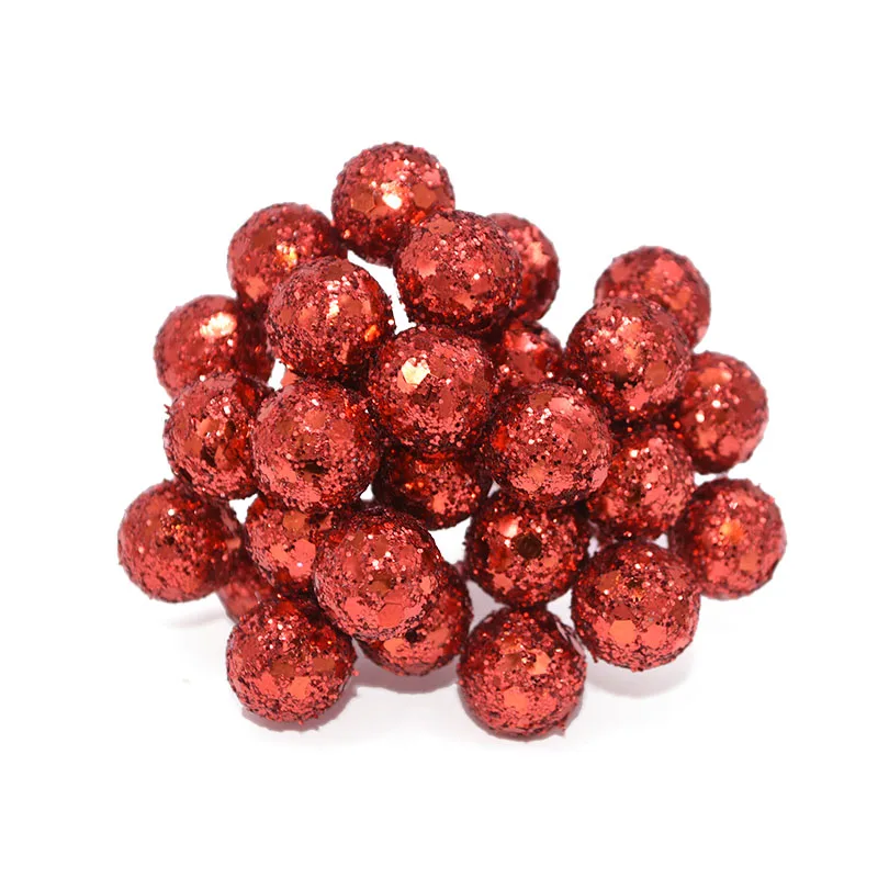 50 шт./лот блестящие золотые фрукты рождественские искусственные Ягоды