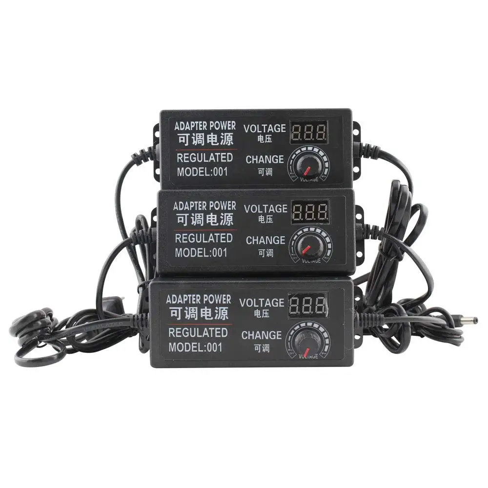 

Adjustable AC to DC 3V-12V 3V-24V 9V-24V Universal adapter with display screen voltage Regulated power supply adatpor 3 12 24 v