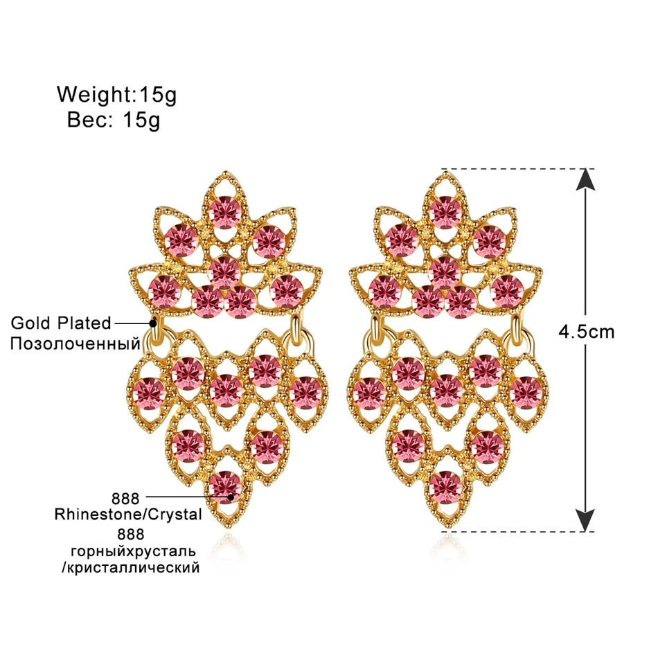 Mecresh уникальный кристалл в форме листика свадебные серьги для женщин эффектная