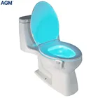 Туалет с подсветкой человеческого движения PIR Сенсор сиденье лампы Водонепроницаемый 8 цветов авто изменение чаша Ванная комната nightlamp для дома ресторан