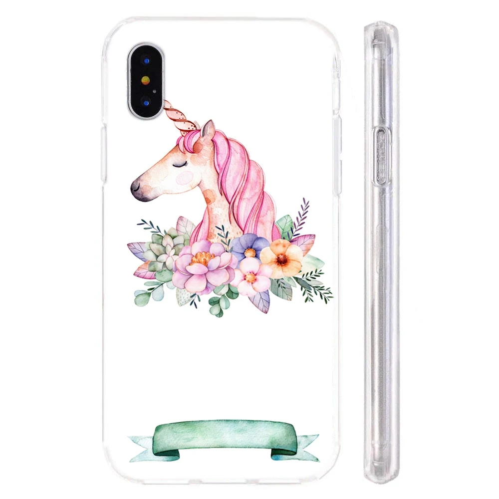 Мягкий чехол для телефона iPhone 6 7 XS Max чехлы из ТПУ цветной цветочный пейзаж узор X XR