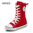 OPOEE2021 детская парусиновая обувь для мальчиков и девочек; Высокие дышащие туфли для скейтборда; Сезон весна-осень