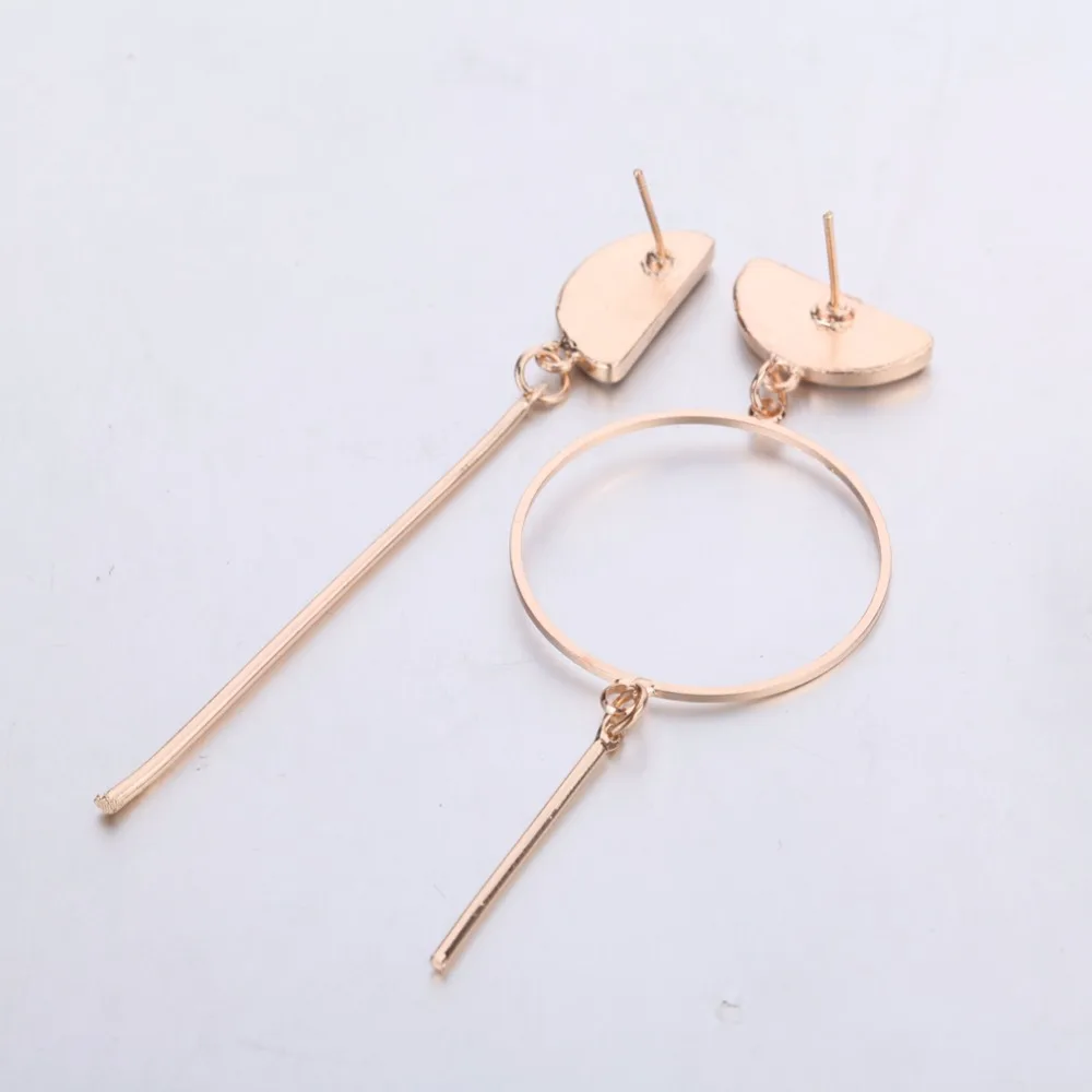 Высококачественные модные серьги-подвески золотистого цвета с длинной