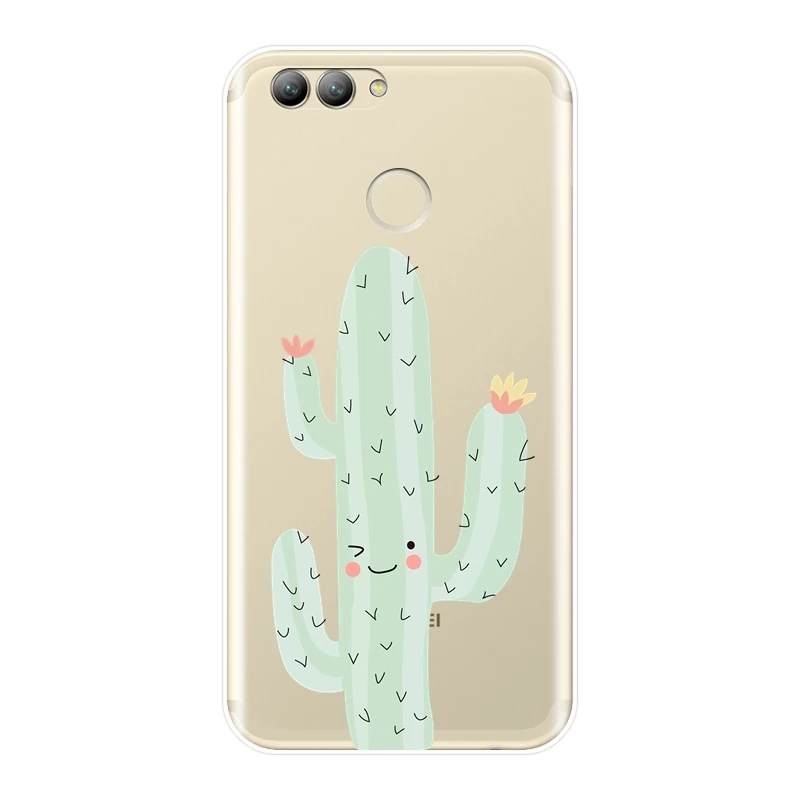 ТПУ задняя крышка для Huawei Nova 2i 3 3I 3E 2 Lite Plus кактус Флора силиконовый мягкий чехол