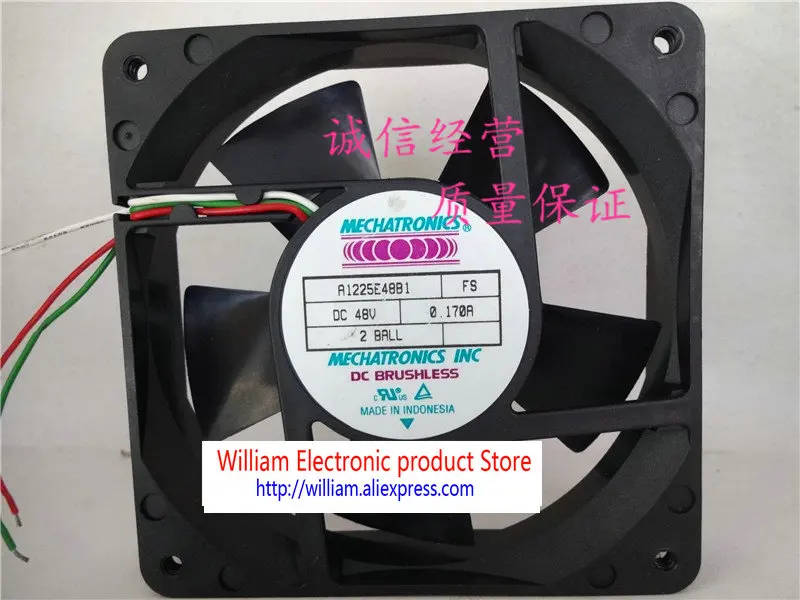 Оригинальный FONSONING E1225E48B1 FSR A1225E48B1 FS 48V 0.170A 120*120*25 мм 3 линии Вентилятор охлаждения |