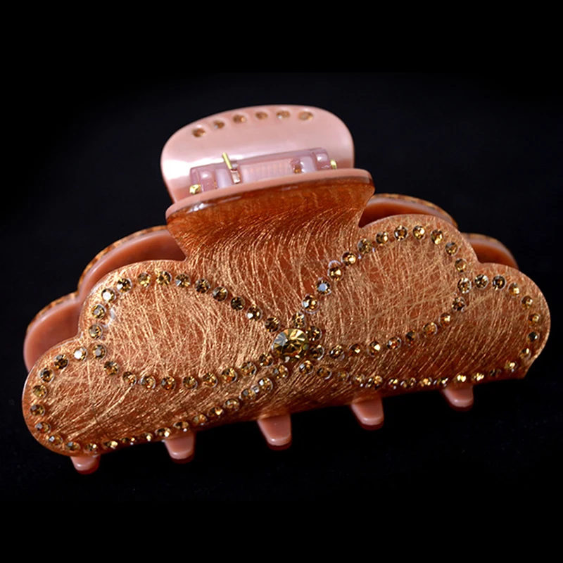 Модные ювелирные изделия акриловый Краб для заколки волос брендовый орнамент в