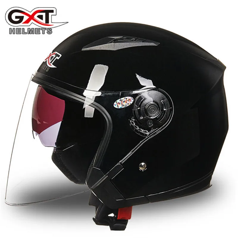 

2020 GXT 512 Adult Half Face Motorcycle Helmet Dual Lens Four Season High Safety Motorbike Racing DOT Motocross Windproof