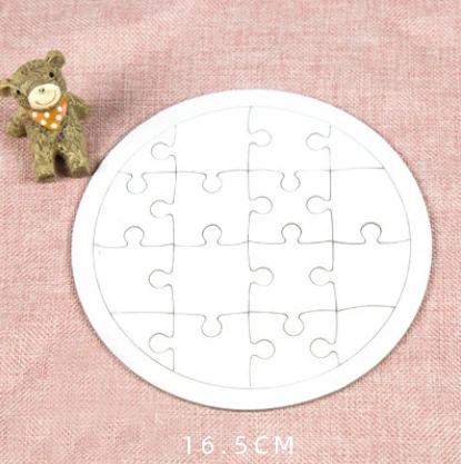 Saizhi детская белая форма раскраска бумажная головоломка DIY граффити живопись стерео орфография развивающие игры-головоломки популярные игрушки - Цвет: circle