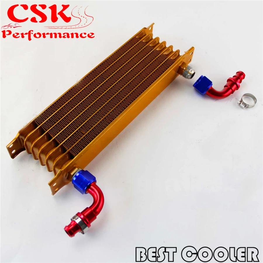 Универсальный 7-рядный масляный радиатор коробки передач двигателя AN10 + золотой
