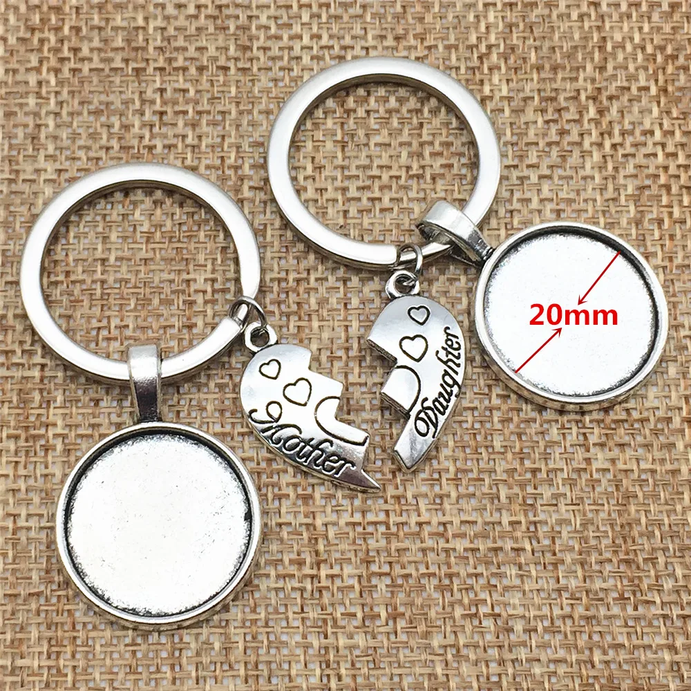 Брелок для ключей Мама и дочь из цинкового сплава|key chain|diy key chainheart |