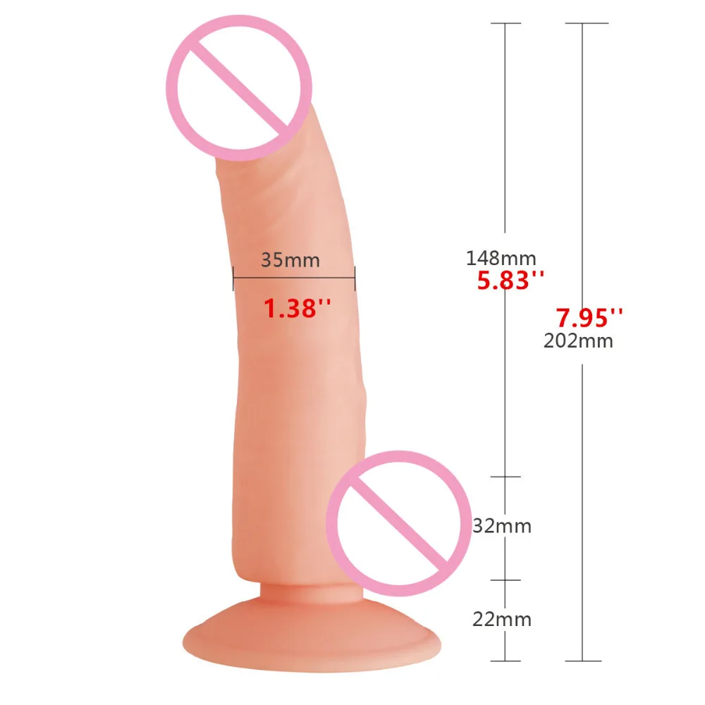 Силиконовый реалистичный фаллоимитатор на присоске Loverkiss 7 95 дюйма пенис