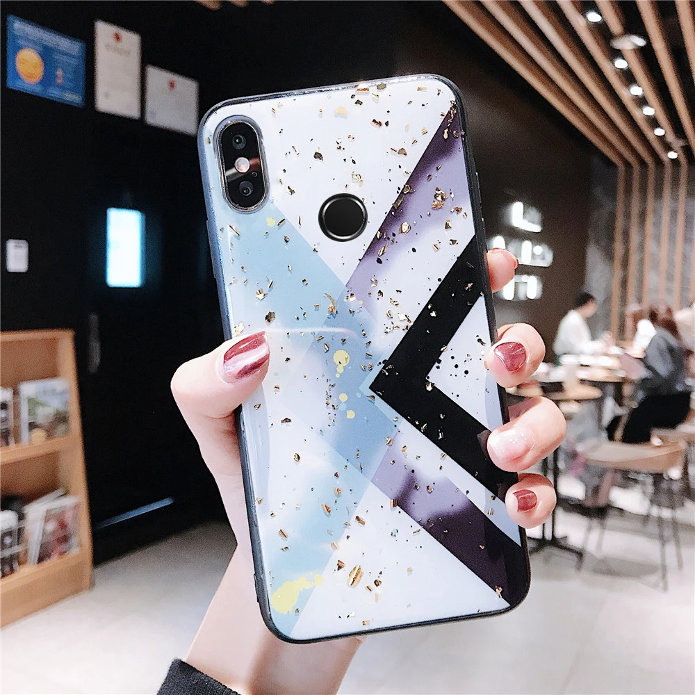 Для Xiaomi redmi Note 6 6A 6a Чехол Мягкий силиконовый чехол для Pro Fundas блестящий золотой