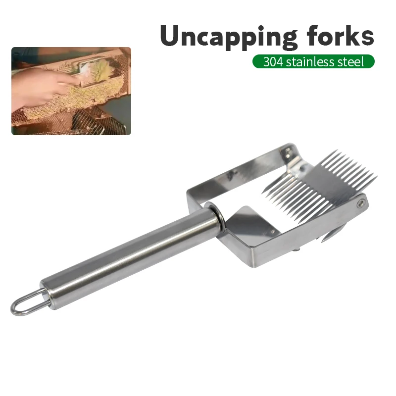 

Brand Multifunctional Stainless Steel Double Needle Beekeeping Tools Suitable for Uncapping Forks Honey Honeycomb Scraper