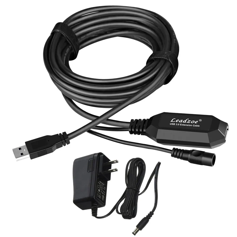 USB 3 0 активный Удлинительный кабель с адаптером питания переменного тока Leadzoe