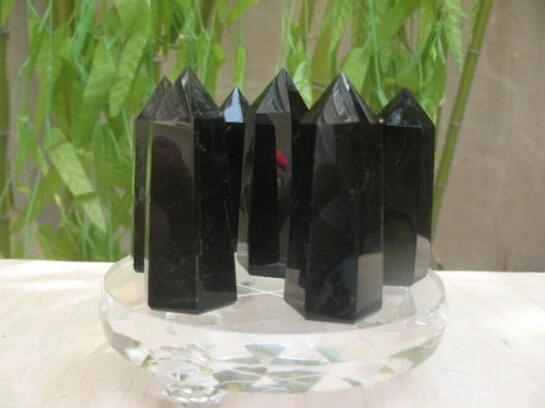 

7 NATURAL OBSIDIAN POLISHED CRYSTAL GEMSTONE POINT REIKI
