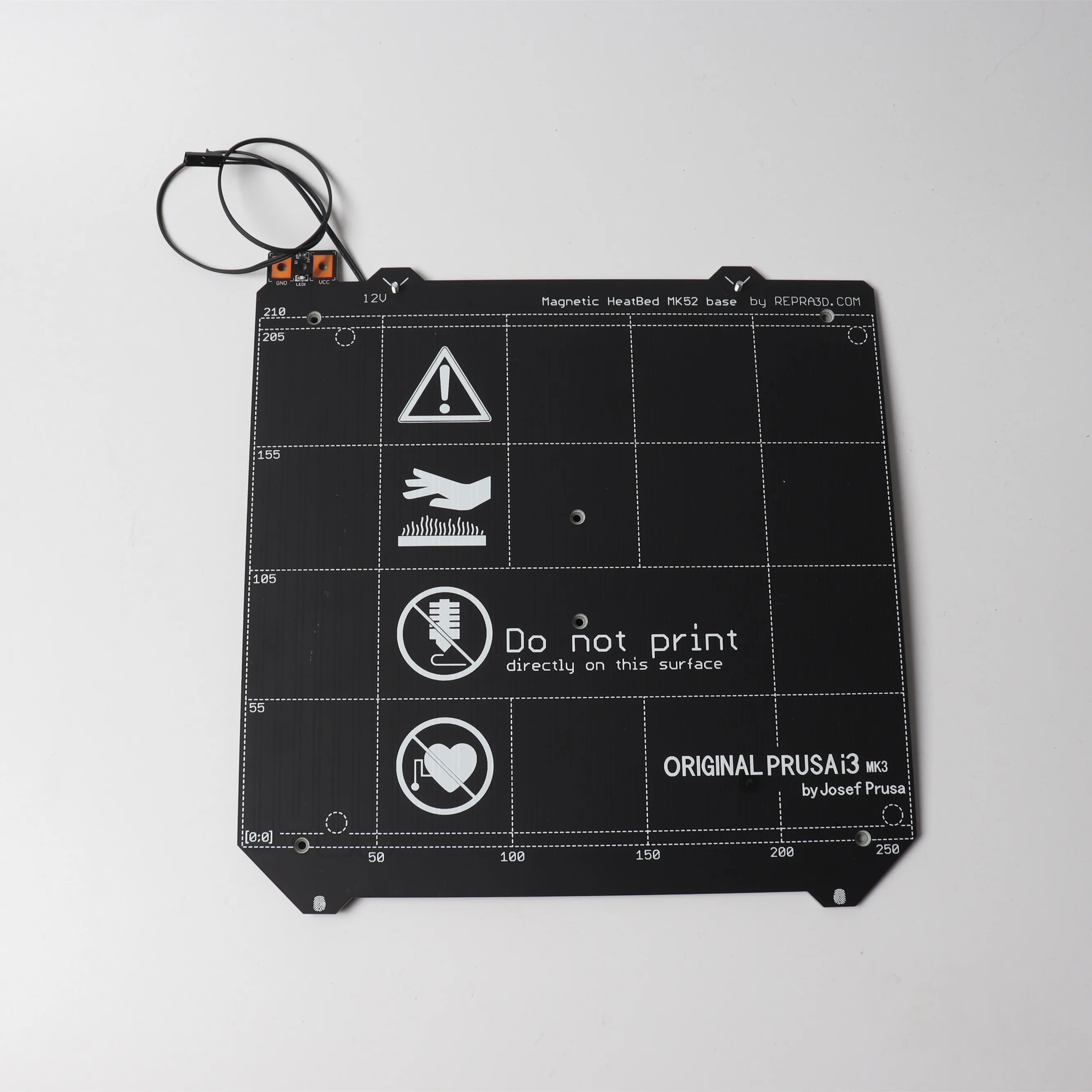 Prusa i3 mk2/mk2s до MK2.5 комплект обновления с MK52 12V с подогревом, Noctua вентилятор, PINDA V2 зонд Prusa i3 mk2.5 heatbed kitkit