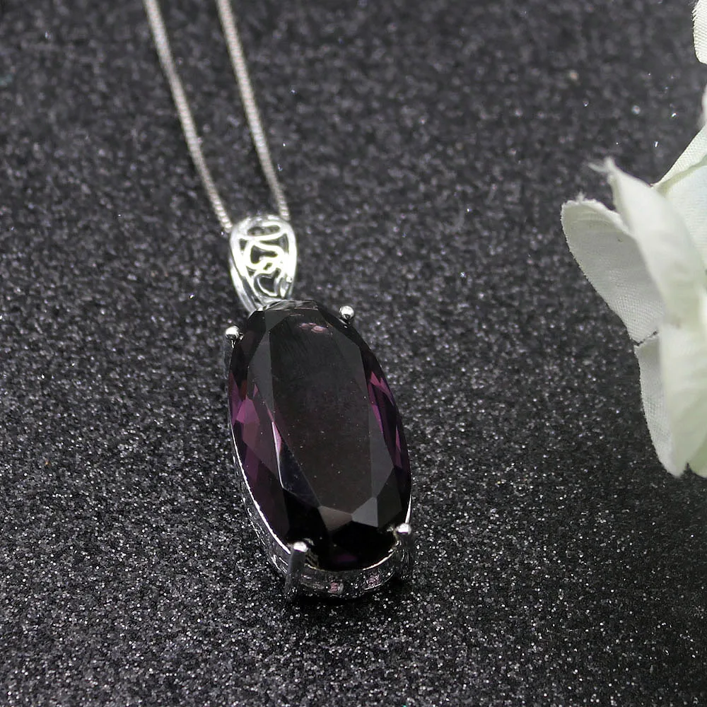 Hermosa драгоценный Блестящий Овальный Фиолетовый аметист серебряный цвет для