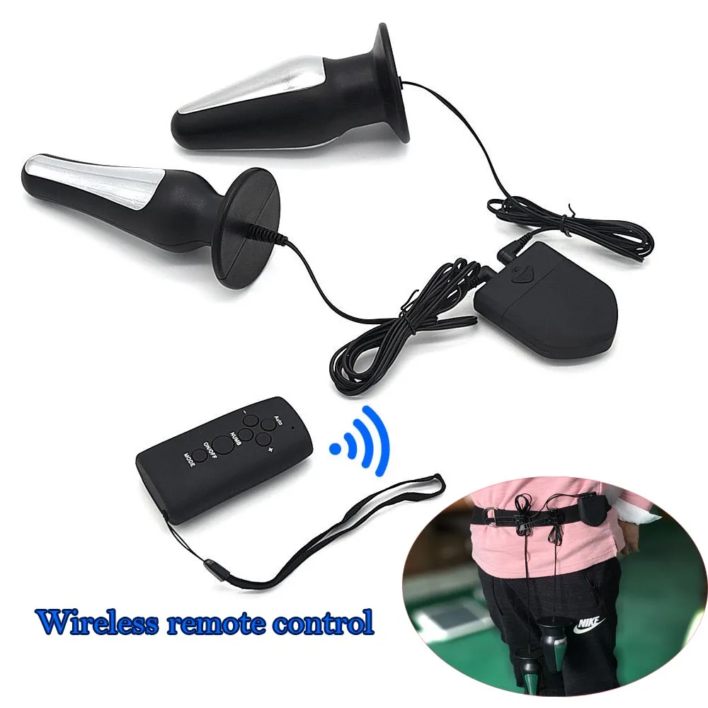 electro shock anal plug Wireless remote control butt set prostata massage dilator buttplug vaginal sex toys | Красота и здоровье