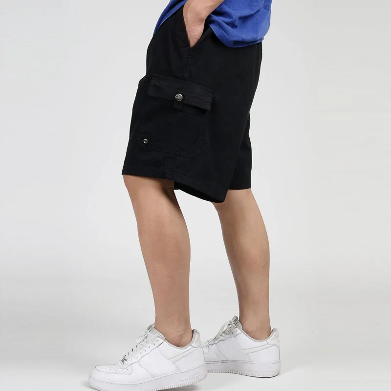 Большие мужские шорты летние брюки карго размера плюс повседневные Военный