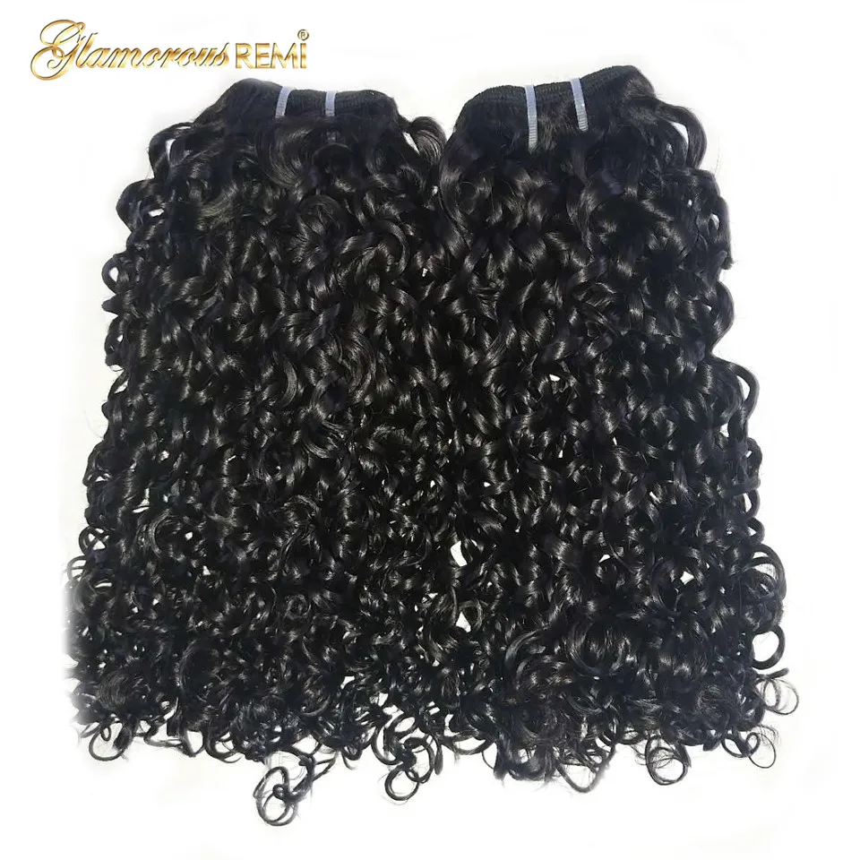 Курчавые Кудрявые Funmi двойные нарисованные человеческие волосы уток Pixie Flexi Curl Fumi волосы пряди 1 3 4 шт густые волосы для наращивания